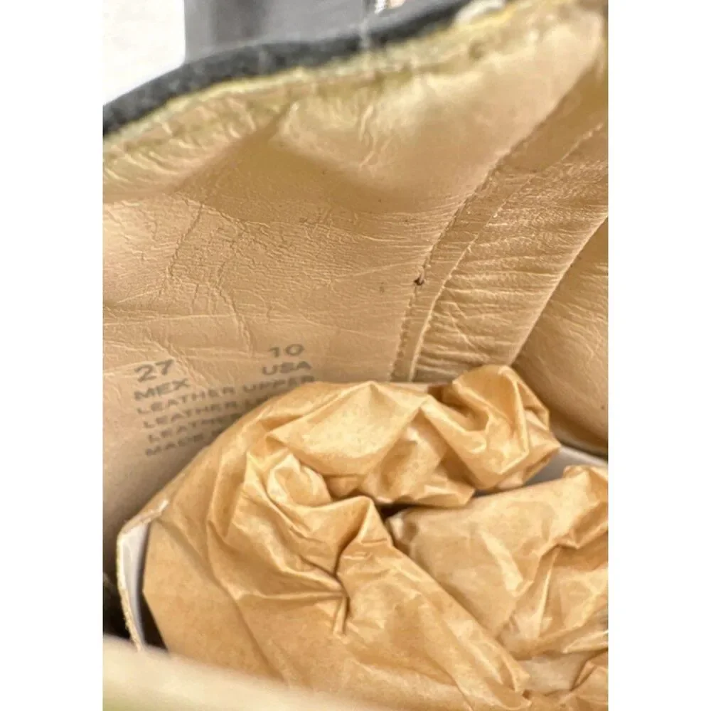 NIB Bala Di Gala Handmade Leather Stella Western Star Ankle Boots Tan Size 10